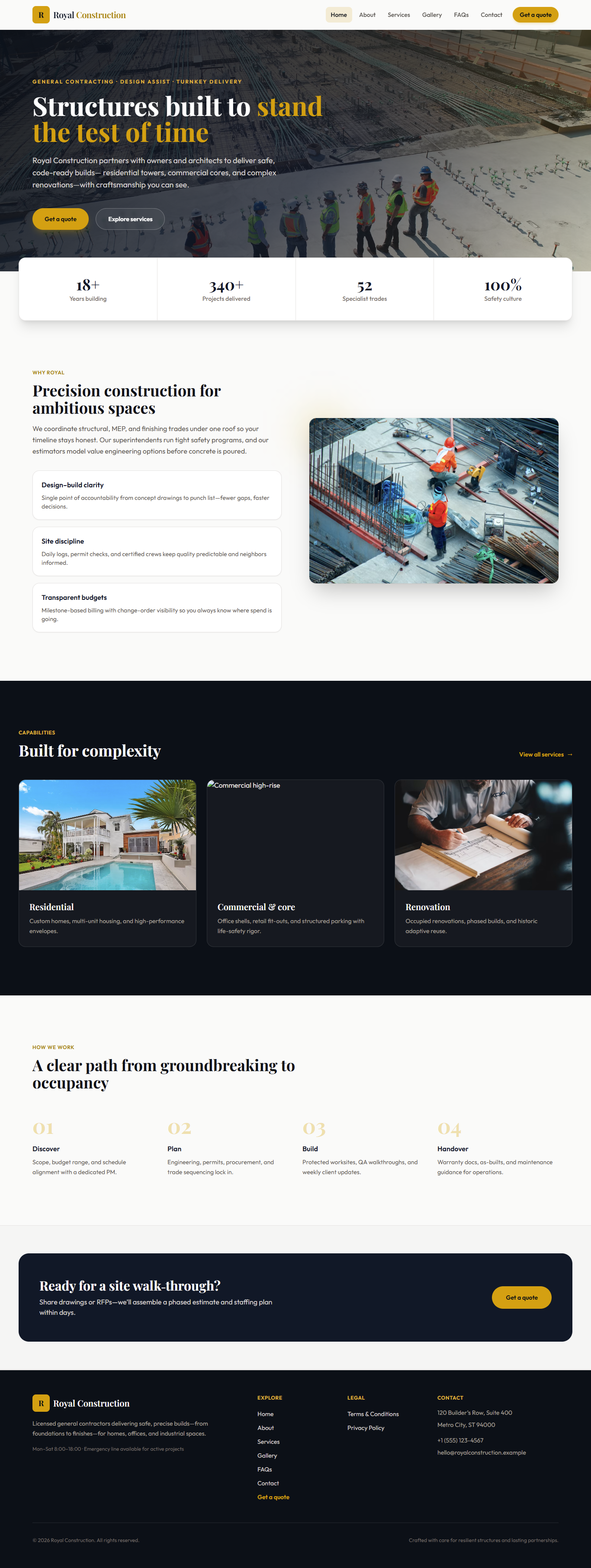Construction Company Website preview